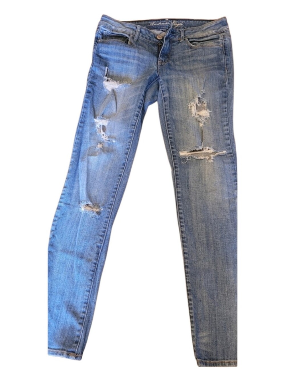 🥳2/$35🥳 American Eagle Women’s Distressed Light Blue Skinny Jeans